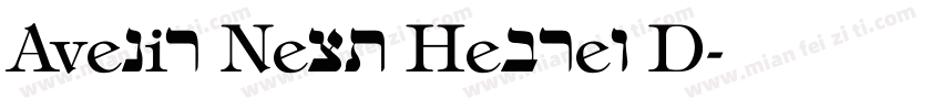 Avenir Next Hebrew D字体转换
